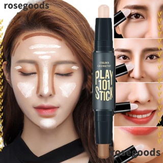 Rosegoods1 ไฮไลท์คอนทัวร์ แบบสองหัว ขนาดเล็ก สําหรับแต่งหน้า ไฮไลท์จมูก