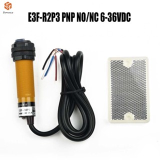 สวิตช์โฟโตอิเล็กทริกสะท้อนแสง E3F-R2P3 M18X1 PNP พร้อมไฟแสดงสถานะ