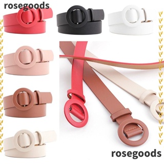 Rosegoods1 เข็มขัดหนัง ดีไซน์หรูหรา ลําลอง วินเทจ ตกแต่งสายรัดเอว