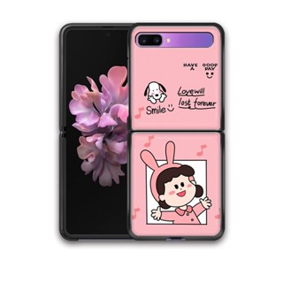 สําหรับ samsung zflip5/4/3/2/cell เคสหนัง การ์ตูน กันกระแทก, ป้องกันการสึกหรอ, เคสป้องกันลายนิ้วมือ