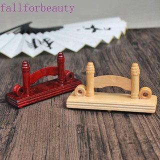 Fallforbeauty ขาตั้งพัดลมไม้ แบบพับได้ สไตล์เรโทร เรียบง่าย สําหรับตกแต่งบ้าน