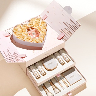 ของแท้ Every Meet Dazzling Makeup Set Box 520 Valentines Day Birthday Gift for Girlfriend Wife Girlfriend กล่องของขวัญ ลิปสติก เครื่องสําอาง สําหรับแฟนสาว