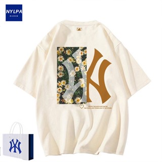 【พร้อมส่ง】NY เสื้อยืดแขนสั้น ผ้าฝ้าย แขนห้าส่วน แฟชั่นฤดูร้อน สําหรับผู้ชาย