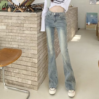 DaDulove💕 New American Ins High Street Retro Micro Flared Jeans Niche High Waist Wide Leg Pants Large Size Trousers