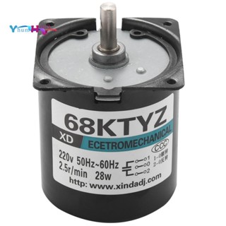 มอเตอร์เกียร์ซิงโครนัส 68Ktyz Ac 220V 28W 2.5R/Min ขนาดใหญ่ 1 ชิ้น