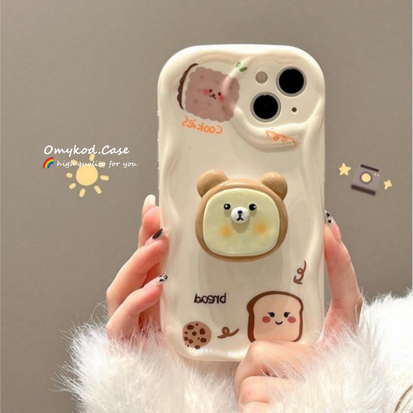 เคสโทรศัพท์มือถือ กันกระแทก ลายการ์ตูนหมี พร้อมที่ตั้งวาง สําหรับ Samsung A15 A05 A05s A14 A13 A12 A53 A52 A51 A04 A03S A22 A23 A24 A32 A33 A34 A50 A30 A50S A54