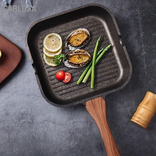 CARLOSA เตาย่างกระทะอลูมิเนียม Induction Square Frying Pan Home Steak Non Sticking