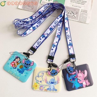 กระเป๋าใส่บัตรเครดิต ลายการ์ตูนสัตว์ Stitch แบบพกพา สําหรับนักเรียน