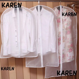 Karen ผ้าคลุมตู้เสื้อผ้า แบบใส มีซิป กันฝุ่น สําหรับบ้าน และที่อยู่อาศัย