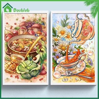 【Doub X ✮】ชุดปักครอสสติตช์ ผ้าฝ้าย 11CT พิมพ์ลายอาหาร ขนาด 40x65 ซม. ✮