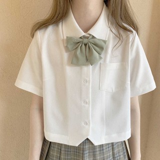 Kanto KANSAI เสื้อเชิ้ตแขนสั้น สีขาว สไตล์ญี่ปุ่น สําหรับเด็กผู้หญิง มัธยมต้น