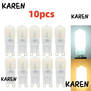 Karen หลอดไฟสปอตไลท์ฮาโลเจน 220V แบบเปลี่ยน สําหรับ G9 LED 3W 5W 10 ชิ้น