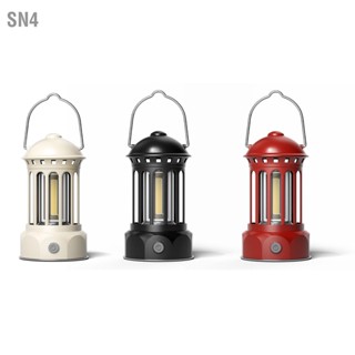 SN4 COB Camping Lantern Retro ABS Chrome Plated Iron Portable Camp Lamp สำหรับตกปลากลางแจ้ง