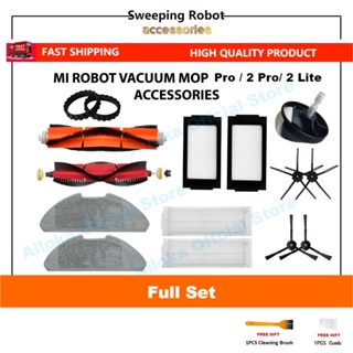 (Ready Stock)[Accessories] Compatible For Xiaomi Mi Robot Vacuum Cleaner parts Mop pro / 2 Pro/ 2 Lite MJSTS1/MJSTL/MJST1SHW/CDZ1SHW Replacements Main brush Side Brush HEPA filter