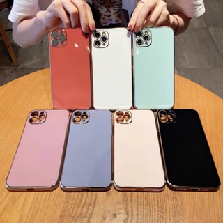 Soft Thin Casing Samsung Galaxy M33 M53 M52 5G A21S A51 A7 2018 J7 J2 Prime atmosphere fashion 6D Straight Edge Electroplate fashionable Fine Hole Tpu Phone Case 1MMT 12