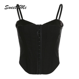 Sweeticme ใหม่ เสื้อกล้ามลําลอง เข้ารูป สีพื้น เซ็กซี่ แฟชั่นสําหรับสตรี 2023