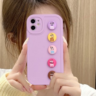 เคสซิลิโคนนิ่ม ลายการ์ตูนถั่ว M 3D สําหรับ iPhone 11 12 13 14 Pro MAX Plus Mini X XR XS MAX 6 S 7 8 Plus SE 2020 11Pro 12pro 13Pro