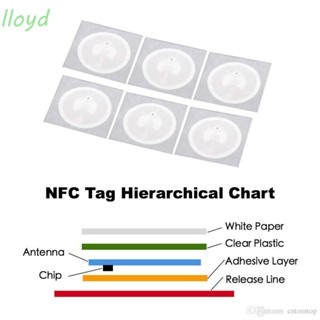 LLOYD 10pcs NFC TAG Ultralight Tags Ntag213 Sticker ISO 14443A 13.56MHz RFID Key Token Patrol Universal Label/Multicolor