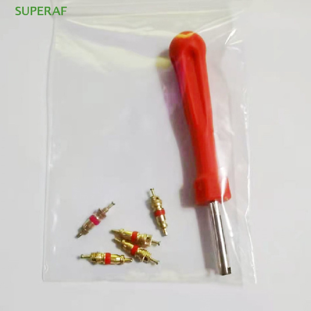 SUPERAF 5 ชิ้นแกนวาล์วพร้อมรถ Tyre ยางวาล์ว Remover ซ่อมเครื่องมือ HOT