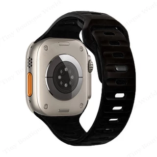 สายนาฬิกาข้อมือซิลิโคนยาง สําหรับ Apple watch series 11 10 9 8 7 6 Ultra 49 มม. 45 มม. I watch SE 5 4 3 2 44 40 41 38 42 มม.