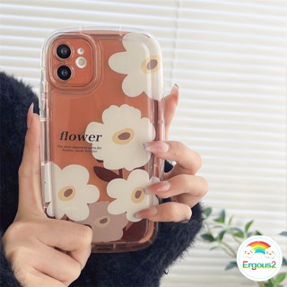 เคสโทรศัพท์มือถือแบบนิ่ม ใส กันกระแทก ลายดอกไม้สีขาว สําหรับ Realme C55 C35 C33 C31 C30 C30s 10 C21Y C25Y C25 C20 C20A C17 C15 C12 C11 7i 5 5s 5i 6i