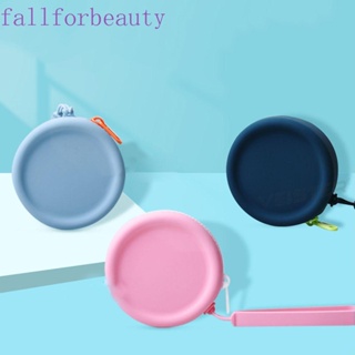 Fallforbeauty กระเป๋าใส่เหรียญ ซิลิโคน ทรงกลม สําหรับเก็บหูฟัง หูฟัง ของขวัญ