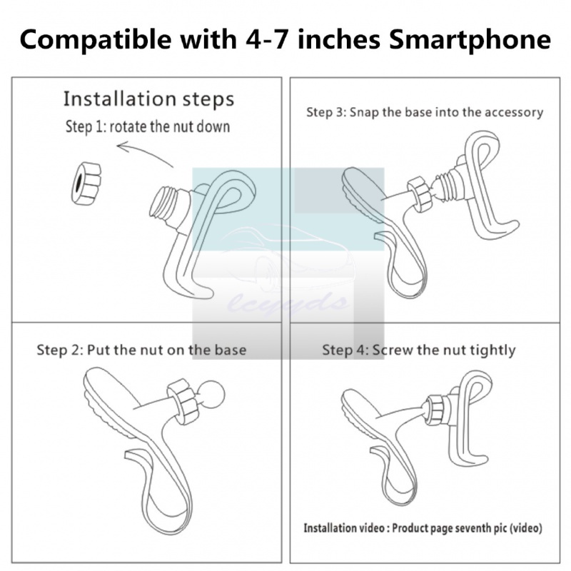 ขาตั้งโทรศัพท์มือถือ หมุนได้ 360 องศา สําหรับติดแดชบอร์ดรถยนต์ พร้อมส่ง