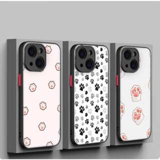 เคสโทรศัพท์มือถือแบบนิ่ม ลายรอยเท้าแมว 43A สําหรับ iPhone SE SE2 SE3 7 8 Plus XR XS Max 11 Pro Max