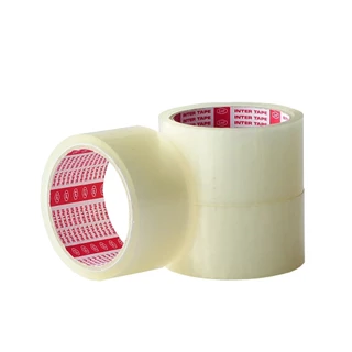 (USP)💢ยกแถว6ม้วน💢INTER TAPE เทปปิดกล่อง เทปโอพีพี หน้ากว้าง 2นิ้ว ยาว 45หลา ใส, น้ำตาล เทปแปะลัง OPP (แถว6ม้วน)