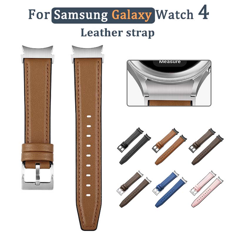 สายนาฬิกาข้อมือ หนังวัวแท้ คุณภาพสูง สไตล์เรโทร สําหรับ Samsung Galaxy Watch 6 Watch 5 4 44 40 มม. Watch 4 Classic 42 46 มม.
