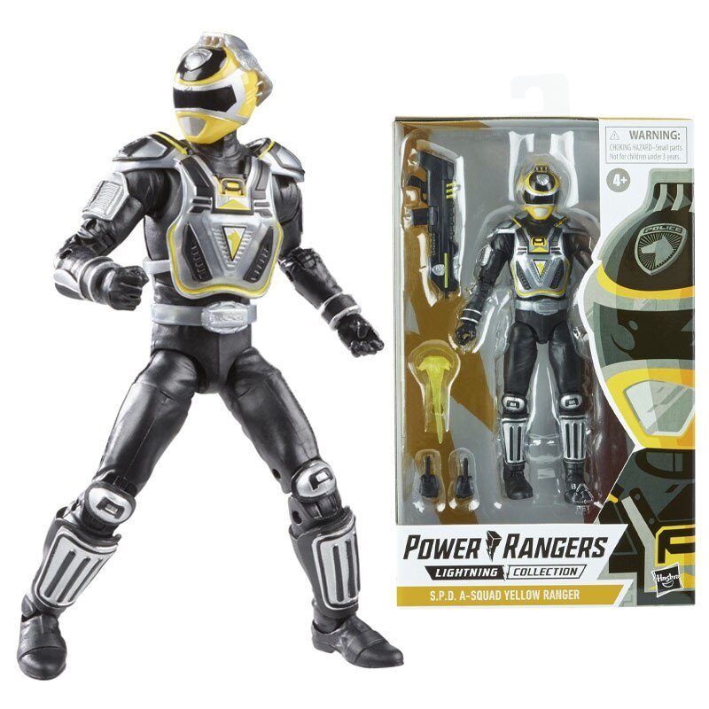 Hasbro Original Power Rangers SPD A-SOUAD YELLOW RANGER Joints Movable Anime Action Figure Toys for Kids Boys Birthday
