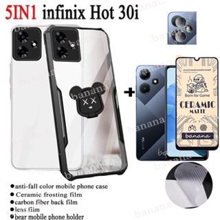 5in1 เคสโทรศัพท์มือถือ อะคริลิค TPU นิ่ม ใส กันกระแทก ลาย Infinix Hot 30i สําหรับ Infinix Hot 20 5G 30 20s 20i 10s 10i 12 11 10 Play Note 12 G96 11s 10 Pro 5G