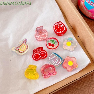 Desmondri กิ๊บติดผมเรซิ่น ลายการ์ตูนหมี สีพื้น เข้ากับทุกการแต่งกาย สไตล์เกาหลี สําหรับเด็กผู้หญิง