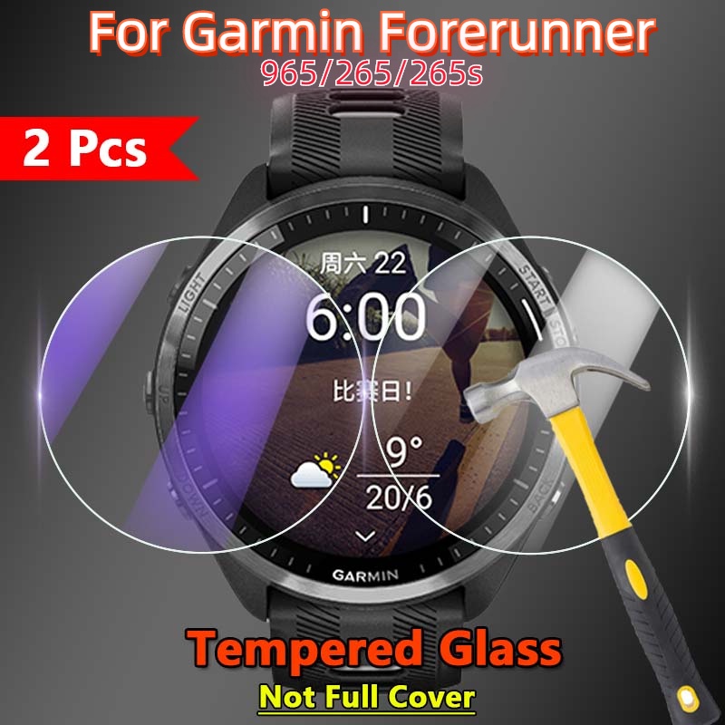 ฟิล์มกระจกนิรภัยกันรอยหน้าจอ สําหรับ Garmin Forerunner 965 265 265S Smart Watch 2.5D 9H Ultra ใส ป้องกันแสงสีฟ้า