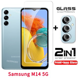 ฟิล์มกระจกนิรภัยกันรอยหน้าจอ เลนส์กล้อง ด้านหลัง สําหรับ Samsung M14 5G 2023 A24 M14 M14 A M 14 24 5G 2023