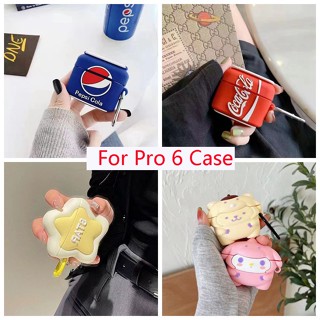 เคสหูฟังไร้สาย ป้องกันกระแทก ลายการ์ตูนน่ารัก สําหรับ Pro 6 Pro 6 TWS Pro 6