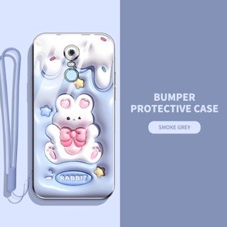 เคสโทรศัพท์มือถือ ซิลิโคนนิ่ม TPU ลายการ์ตูนกระต่าย ไดโนเสาร์ 3D พร้อมสายคล้อง สําหรับ Xiaomi Redmi 5 Plus Redmi 8 8A Pro 8A