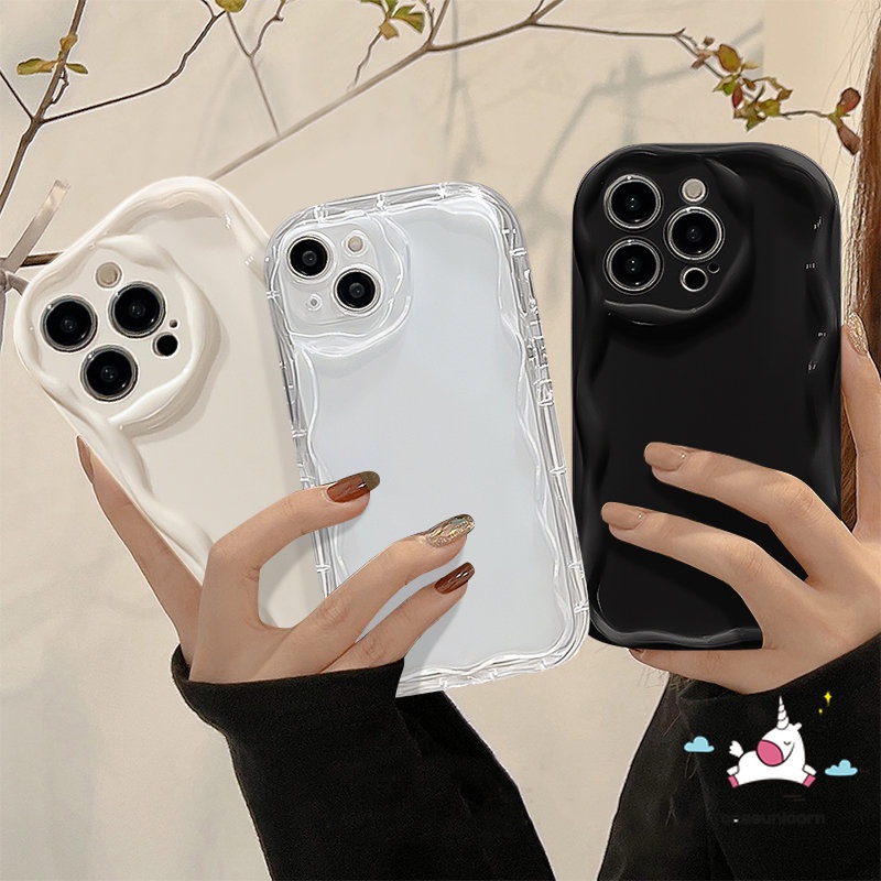 เคสโทรศัพท์มือถือนิ่ม ขอบโค้ง ลายสีน้ํา 3D เรียบง่าย แวววาว สําหรับ Oppo A17 A12 A15 A16 A7 A57 A95 A9 A5 A3s A5s A17k A96 A54s A92 A1k A16K A16s A74 A54 A55 A16E A31 A52 A76 A77 A53 A77s