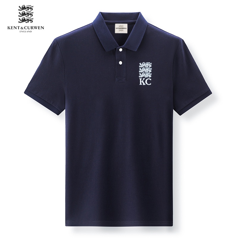 Kent & CURWEN เสื้อโปโล แขนสั้น พิมพ์ลาย ลําลอง สีพื้น สําหรับผู้ชาย