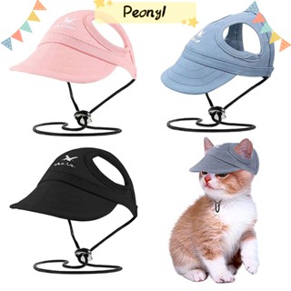 PENY Adjustable Visor Hat Sports Sun Cap Pet Baseball Hat Travel Outdoor Summer Cat Dog Ear Holes/Multicolor