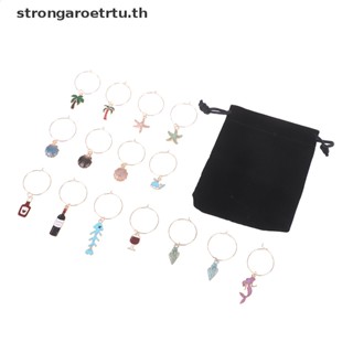 Strongaroetrtu ป้ายแท็กมาร์กเกอร์ สําหรับติดแก้วไวน์ 15 ชิ้น