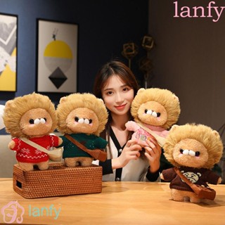 Lanfy ตุ๊กตาสิงโตแต่งตัว ของเล่นเด็ก ของขวัญ ตุ๊กตา กระเป๋าสะพายข้าง สิงโตสวมเสื้อผ้า ตุ๊กตาสิงโตยัดไส้ ของเล่น