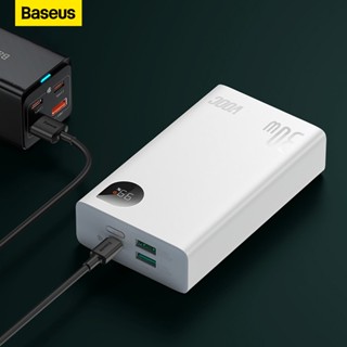 Baseus Adaman2 พาวเวอร์แบงค์ หน้าจอดิจิทัล 30W ชาร์จเร็ว สีขาว