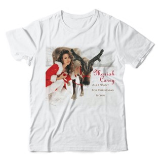 เสื้อยืดผ้าฝ้าย Yuanl5 {พร้อมส่ง เสื้อยืดแขนสั้น พิมพ์ลายกวางเรนเดียร์ All I Want Is You Mariah Carey พลัสไซซ์ ของขวัญวั