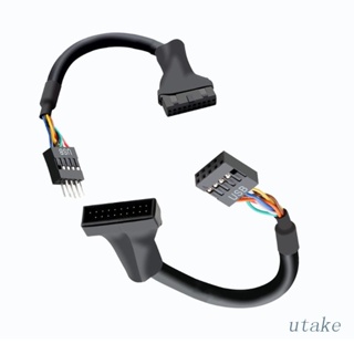 Utakee อะแดปเตอร์ขยายเมนบอร์ด Usb2.0 9Pin เป็น Usb3.0 20Pin Usb2.0 เป็น-3.0