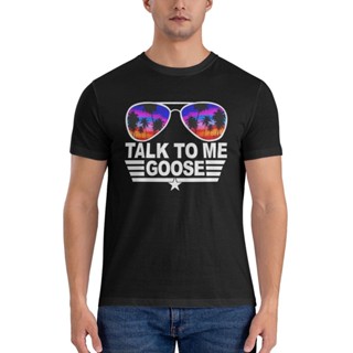 เสื้อยืด ผ้าฝ้าย พิมพ์ลาย Talk To Me Goose Palms Bring สไตล์วินเทจ แฟชั่นสําหรับผู้หญิง