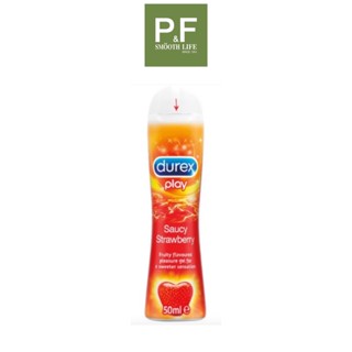 Durex Play Strawberry เจลหล่อลื่น กลิ่นสตรอเบอร์รี่ หอมหวาน ลื่นแบบธรรมชาติ บรรจุ 1 หลอด (ขนาด 100,50 ml.)