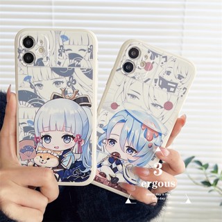 เคสโทรศัพท์มือถือ ซิลิโคนนิ่ม TPU ลาย Genshin Impact Kamisato Ayaka And Kamisato Ayato สําหรับ IPhone 14 13 12 11 Pro Max SE2020 X XR Xs Max 7 8 6 6s Plus