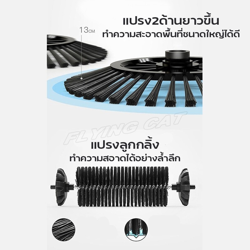 ไม้กวาดดูดฝุ่น ไม่ใช้ไฟฟ้า ไม้กวาดอัจฉริยะ ไม้กวาดอัตโนมัติ เครื่องดูดฝุ่น ไม่ต้องใช้แบตเตอรี่ ไม้กวาด ใช้งานง่าย... - รูปที่ 6