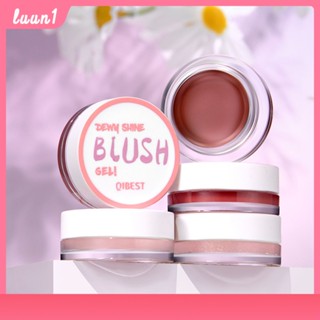 Qibest Blush บลัชออนเนื้อครีม เนื้อแมตต์กํามะหยี่ กันน้ํา ติดทนนาน ใหม่เจลบลัชอออุ่นใสเปลี่ยนสี ให้ความชุ่มชื้น Cod